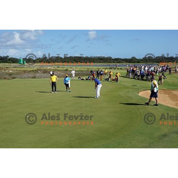 action during second round of Olympic golf tournament at Barra Golf course during Rio de Janeiro 2016 Olympic games , Brazil on August 12 , 2016