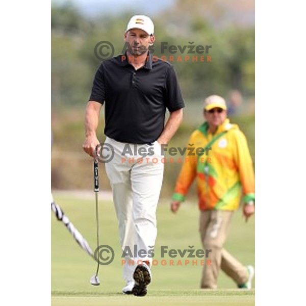 Sergio Garcia (ESP) in action during second round of Olympic golf tournament at Barra Golf course during Rio de Janeiro 2016 Olympic games , Brazil on August 12 , 2016