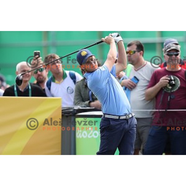 Emiliano Grillo (ARG) in action during second round of Olympic golf tournament at Barra Golf course during Rio de Janeiro 2016 Olympic games , Brazil on August 12 , 2016