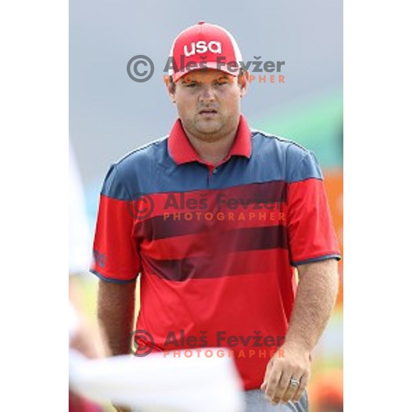 Patrick Reed (USA) in action during second round of Olympic golf tournament at Barra Golf course during Rio de Janeiro 2016 Olympic games , Brazil on August 12 , 2016