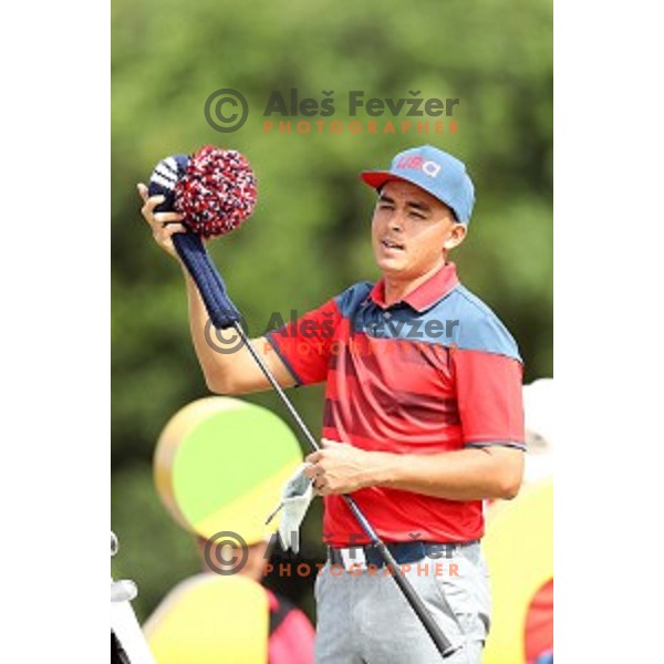 Rickie Fowler (USA) in action during second round of Olympic golf tournament at Barra Golf course during Rio de Janeiro 2016 Olympic games , Brazil on August 12 , 2016