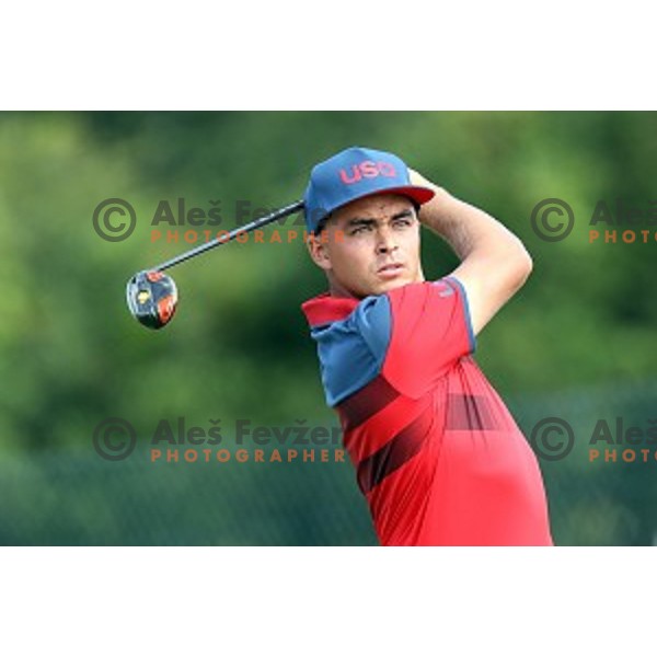 Rickie Fowler (USA) in action during second round of Olympic golf tournament at Barra Golf course during Rio de Janeiro 2016 Olympic games , Brazil on August 12 , 2016