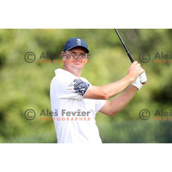 Olympic gold medalist Justin Rose (GBR) in action during second round of Olympic golf tournament at Barra Golf course during Rio de Janeiro 2016 Olympic games , Brazil on August 12 , 2016