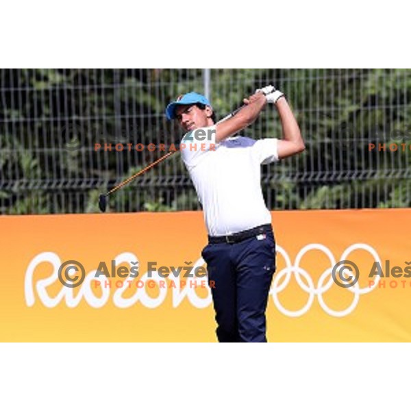Matteo Manassero (ITA) in action during second round of Olympic golf tournament at Barra Golf course during Rio de Janeiro 2016 Olympic games , Brazil on August 12 , 2016