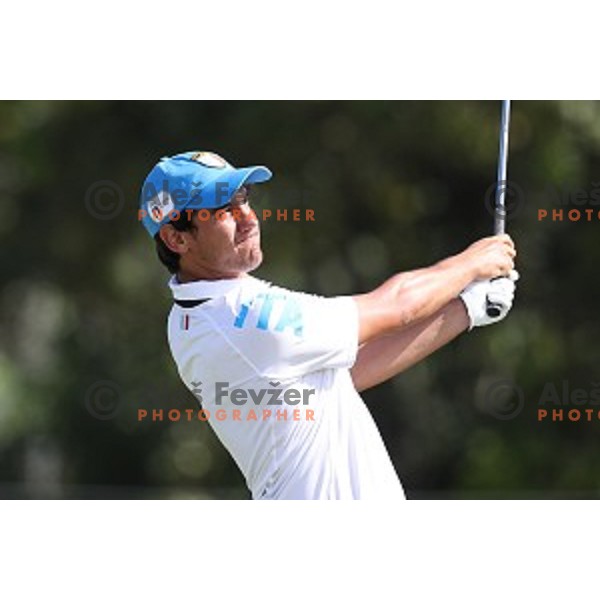 Matteo Manassero (ITA) in action during second round of Olympic golf tournament at Barra Golf course during Rio de Janeiro 2016 Olympic games , Brazil on August 12 , 2016
