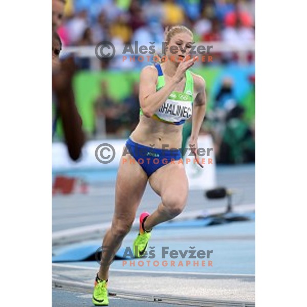 Maja Mihalinec of Slovenia runs in qualification of 200 meters at Olympic Stadium during Rio de Janeiro 2016 Olympic games , Brazil on August 15 , 2016