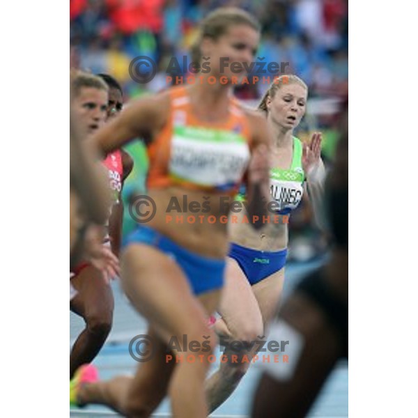 Maja Mihalinec of Slovenia runs in qualification of 200 meters at Olympic Stadium during Rio de Janeiro 2016 Olympic games , Brazil on August 15 , 2016