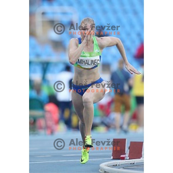 Maja Mihalinec of Slovenia runs in qualification of 200 meters at Olympic Stadium during Rio de Janeiro 2016 Olympic games , Brazil on August 15 , 2016