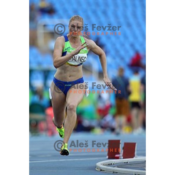 Maja Mihalinec of Slovenia runs in qualification of 200 meters at Olympic Stadium during Rio de Janeiro 2016 Olympic games , Brazil on August 15 , 2016