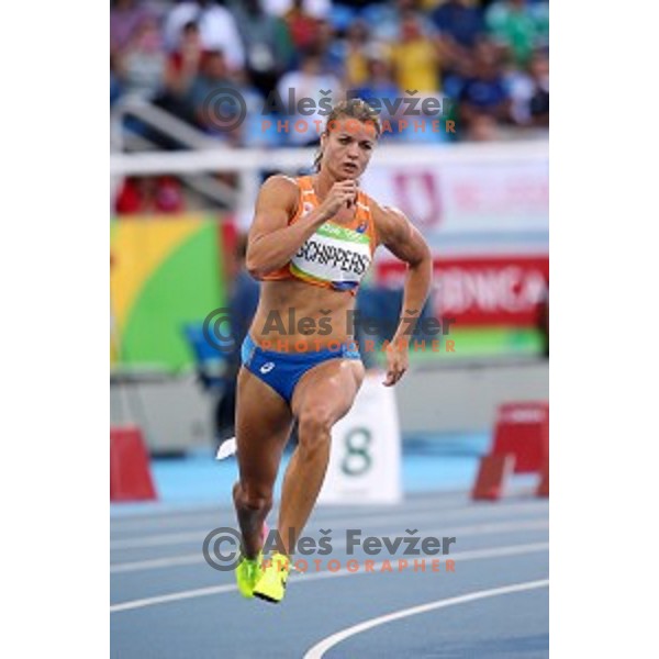 Dafne Schippers (NED) runs in qualification of 200 meters at Olympic Stadium during Rio de Janeiro 2016 Olympic games , Brazil on August 15 , 2016