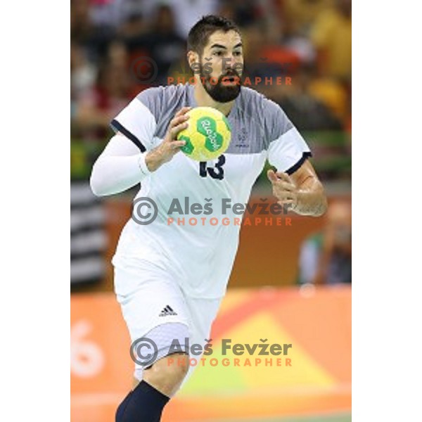 action during Olympic handball tournament match between France and Croatia in Barra Olympic Park at Rio de Janeiro 2016 Olympic games , Brazil on August 13 , 2016