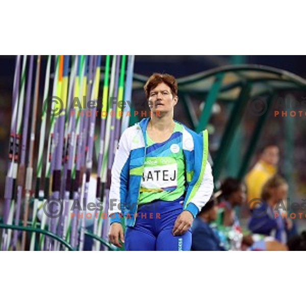 Martina Ratej of Slovenia in Women\'s javelin qualification at Olympic Stadium during Rio de Janeiro 2016 Olympic games , Brazil on August 16 , 2016
