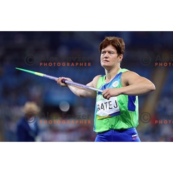 Martina Ratej of Slovenia in Women\'s javelin qualification at Olympic Stadium during Rio de Janeiro 2016 Olympic games , Brazil on August 16 , 2016