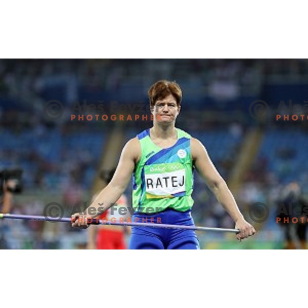 Martina Ratej of Slovenia in Women\'s javelin qualification at Olympic Stadium during Rio de Janeiro 2016 Olympic games , Brazil on August 16 , 2016
