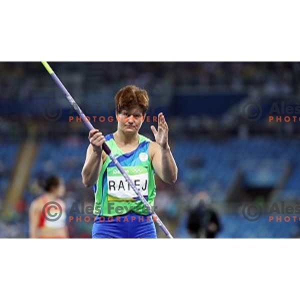Martina Ratej of Slovenia in Women\'s javelin qualification at Olympic Stadium during Rio de Janeiro 2016 Olympic games , Brazil on August 16 , 2016