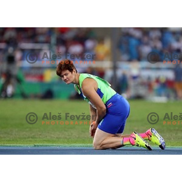 Martina Ratej of Slovenia in Women\'s javelin qualification at Olympic Stadium during Rio de Janeiro 2016 Olympic games , Brazil on August 16 , 2016