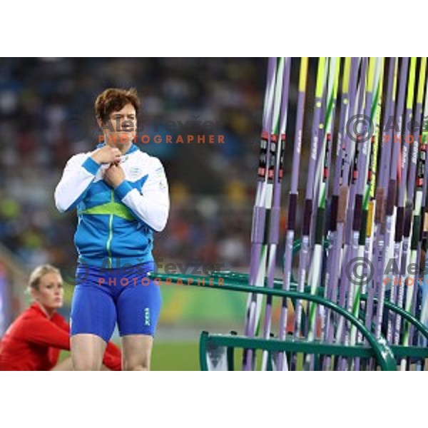 Martina Ratej of Slovenia in Women\'s javelin qualification at Olympic Stadium during Rio de Janeiro 2016 Olympic games , Brazil on August 16 , 2016