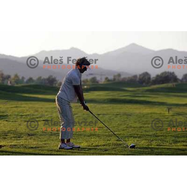 Playing 9th hole at Trnovo golf course in Ljubljana 30.9.2007. Photo by Ales Fevzer 