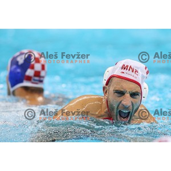 action during semi-final of Olympic water polo tournament match between Croatia and Montenegro in Barra Olympic Park at Rio de Janeiro 2016 Olympic games , Brazil on August 18, 2016
