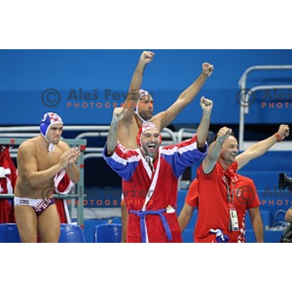 action during semi-final of Olympic water polo tournament match between Croatia and Montenegro in Barra Olympic Park at Rio de Janeiro 2016 Olympic games , Brazil on August 18, 2016