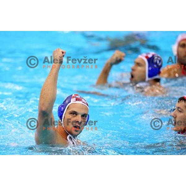 action during semi-final of Olympic water polo tournament match between Croatia and Montenegro in Barra Olympic Park at Rio de Janeiro 2016 Olympic games , Brazil on August 18, 2016