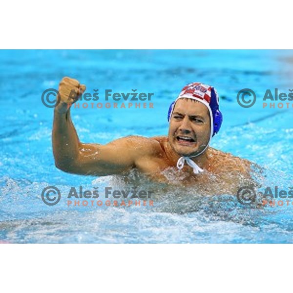 Andro Buslje (CRO) in action during semi-final of Olympic water polo tournament match between Croatia and Montenegro in Barra Olympic Park at Rio de Janeiro 2016 Olympic games , Brazil on August 18, 2016