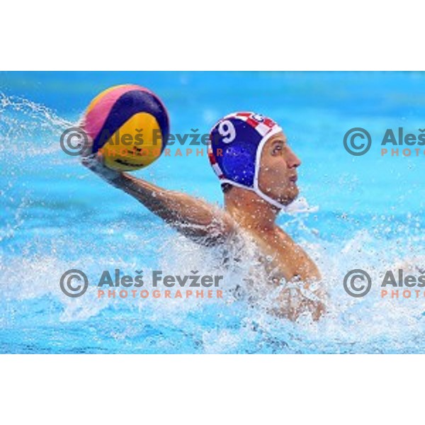 Sandro Sukno (CRO) in action during semi-final of Olympic water polo tournament match between Croatia and Montenegro in Barra Olympic Park at Rio de Janeiro 2016 Olympic games , Brazil on August 18, 2016