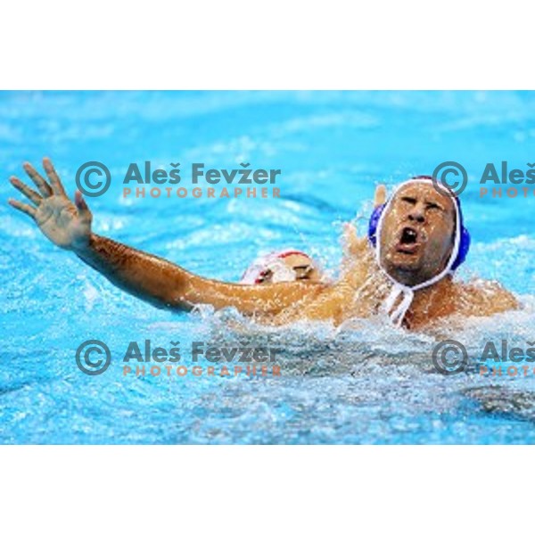 action during semi-final of Olympic water polo tournament match between Croatia and Montenegro in Barra Olympic Park at Rio de Janeiro 2016 Olympic games , Brazil on August 18, 2016