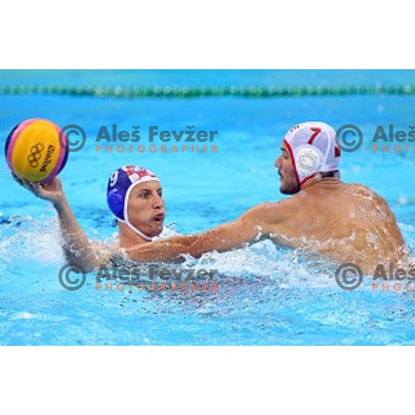 Sandro Sukno (CRO) in action during semi-final of Olympic water polo tournament match between Croatia and Montenegro in Barra Olympic Park at Rio de Janeiro 2016 Olympic games , Brazil on August 18, 2016
