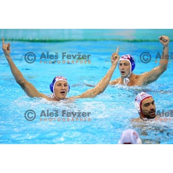action during semi-final of Olympic water polo tournament match between Croatia and Montenegro in Barra Olympic Park at Rio de Janeiro 2016 Olympic games , Brazil on August 18, 2016