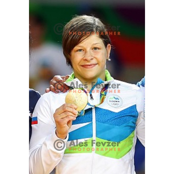 Tina Trstenjak (SLO) Olympic champion of Judo Women\'s -63 kg category at Rio de Janeiro 2016 Olympic games , Brasil on August 9, 2016