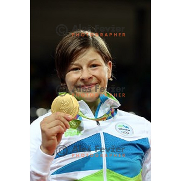Tina Trstenjak (SLO) Olympic champion of Judo Women\'s -63 kg category at Rio de Janeiro 2016 Olympic games , Brasil on August 9, 2016
