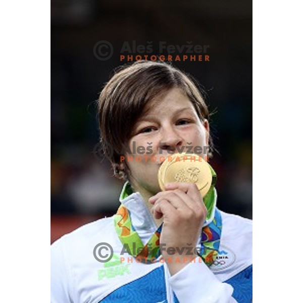 Tina Trstenjak (SLO) Olympic champion of Judo Women\'s -63 kg category at Rio de Janeiro 2016 Olympic games , Brasil on August 9, 2016