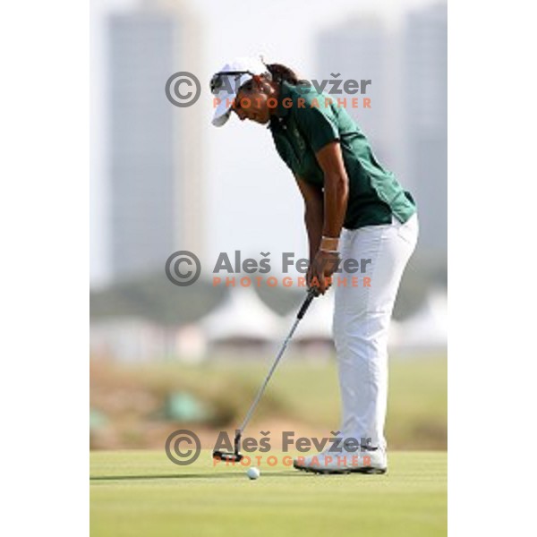 Paula Reto (RSA) in action during third round of Women\'s Olympic golf tournament at Barra Golf course during Rio de Janeiro 2016 Olympic games , Brazil on August 19 , 2016