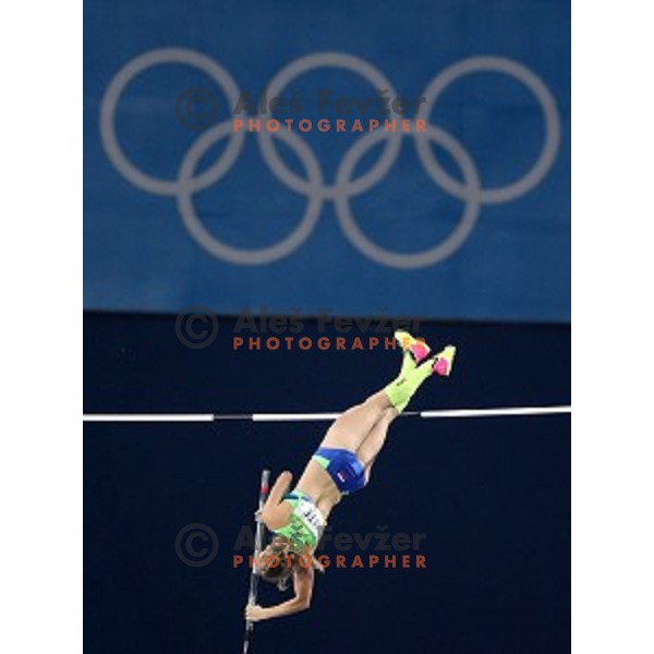 Tina Sutej of Slovenia in the Final of Women\'s pole vault at Olympic Stadium during Rio de Janeiro 2016 Olympic games , Brazil on August 19 , 2016
