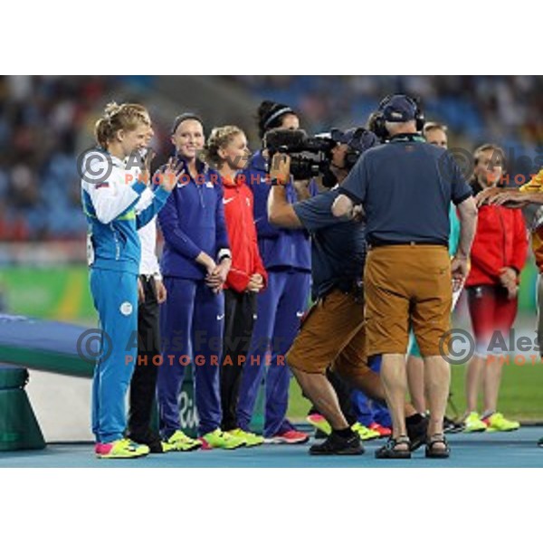Tina Sutej of Slovenia in the Final of Women\'s pole vault at Olympic Stadium during Rio de Janeiro 2016 Olympic games , Brazil on August 19 , 2016