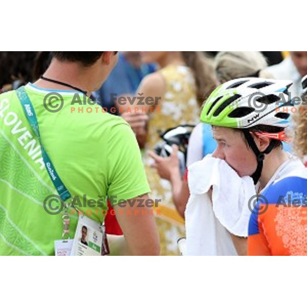 Tanja Zakelj of Slovenia competes at Women\'s Cross-Country race at Deodoro Mountain Bike Centre during Rio de Janeiro 2016 Olympic games , Brazil on August 20 , 2016