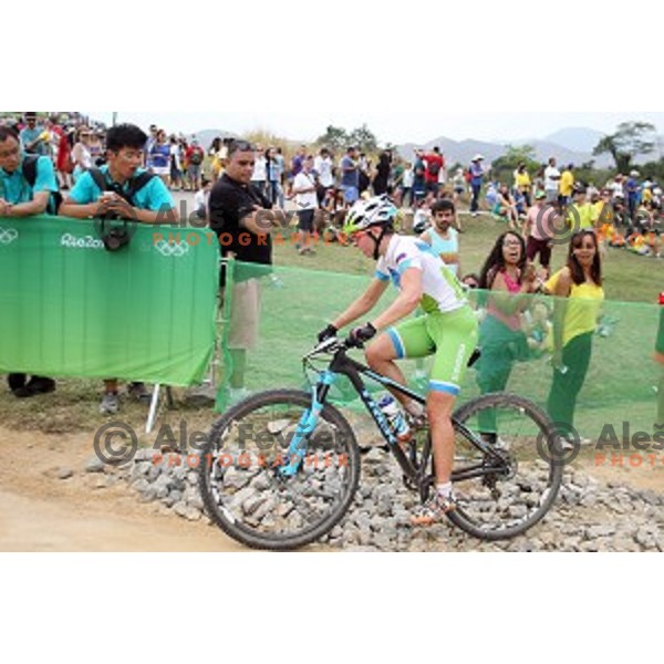 Tanja Zakelj of Slovenia competes at Women\'s Cross-Country race at Deodoro Mountain Bike Centre during Rio de Janeiro 2016 Olympic games , Brazil on August 20 , 2016