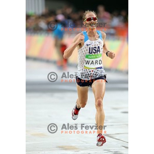 at the finsh of Marathon at Sambadromo during Rio de Janeiro 2016 Olympic games , Brazil on August 21 , 2016