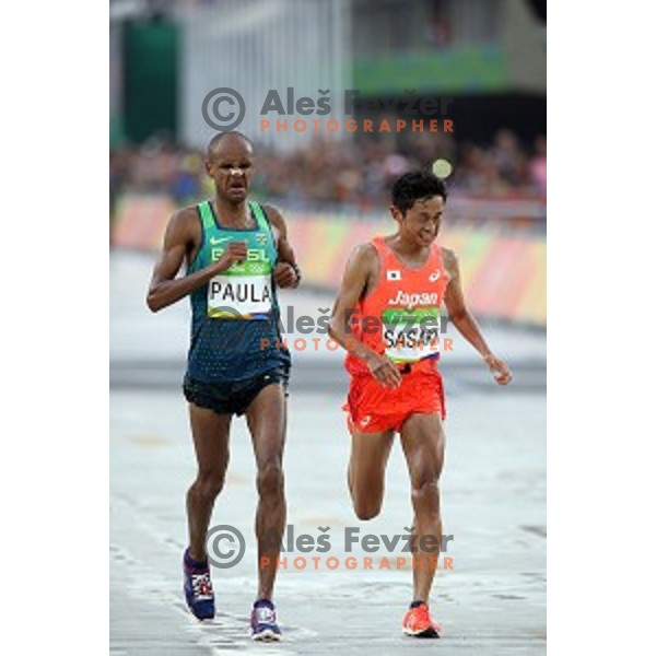 at the finsh of Marathon at Sambadromo during Rio de Janeiro 2016 Olympic games , Brazil on August 21 , 2016