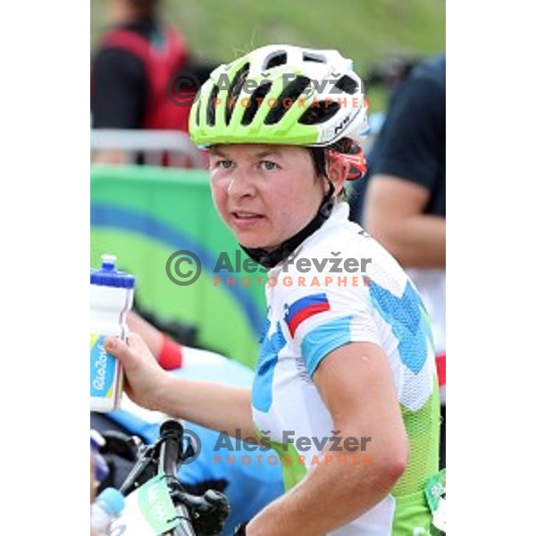 Tanja Zakelj of Slovenia competes at Women\'s Cross-Country race at Deodoro Mountain Bike Centre during Rio de Janeiro 2016 Olympic games , Brazil on August 20 , 2016