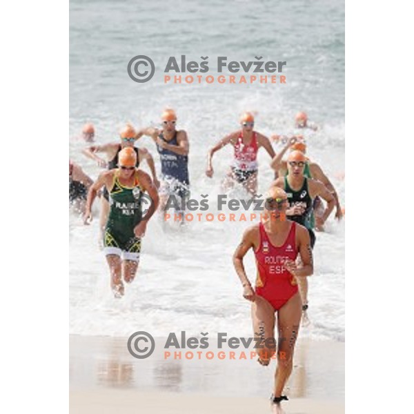 Women\'s Triathlon at Copacabana Beach during Rio de Janeiro 2016 Olympic games , Brazil on August 20 , 2016