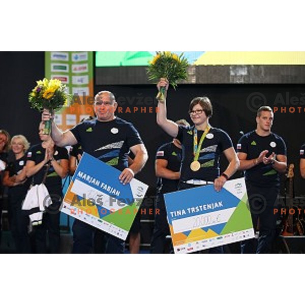 Reception for Slovenia Olympic Team in BTC City, Ljubljana on August 26, 2106