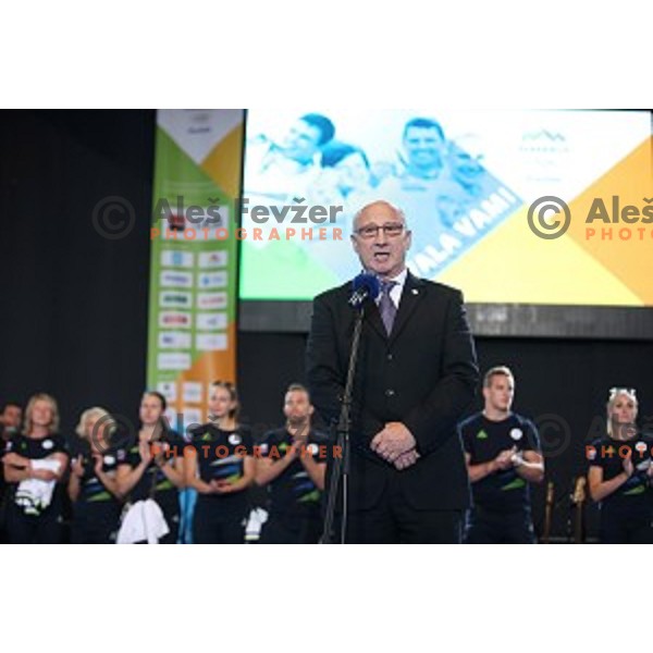 Reception for Slovenia Olympic Team in BTC City, Ljubljana on August 26, 2106