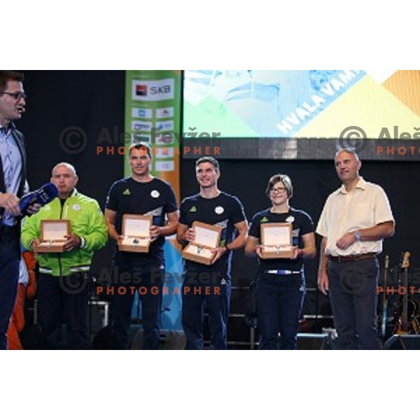 Reception for Slovenia Olympic Team in BTC City, Ljubljana on August 26, 2106