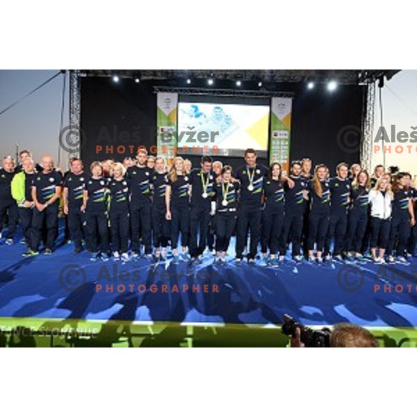 Reception for Slovenia Olympic Team in BTC City, Ljubljana on August 26, 2106
