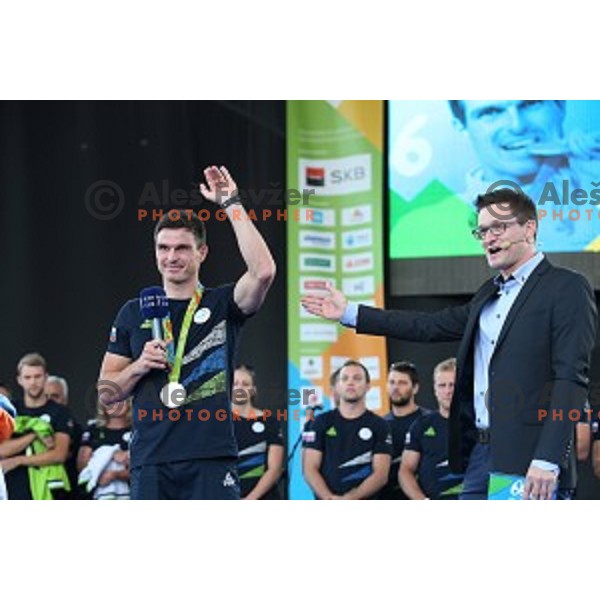Reception for Slovenia Olympic Team in BTC City, Ljubljana on August 26, 2106