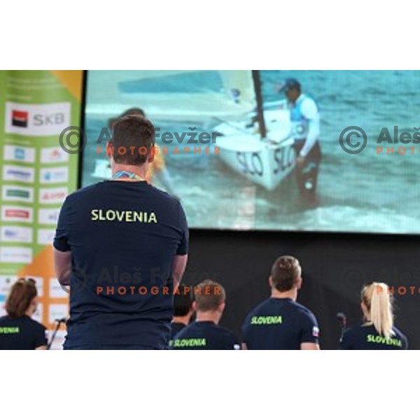 Reception for Slovenia Olympic Team in BTC City, Ljubljana on August 26, 2106