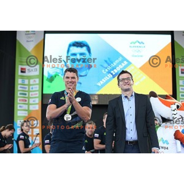 Reception for Slovenia Olympic Team in BTC City, Ljubljana on August 26, 2106