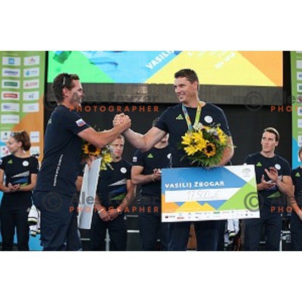 Reception for Slovenia Olympic Team in BTC City, Ljubljana on August 26, 2106